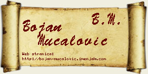 Bojan Mučalović vizit kartica